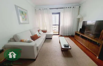 Aluga apartamento mobiliado 3 dormitorios, 2 vagas garagem, bairro pompeia - santos