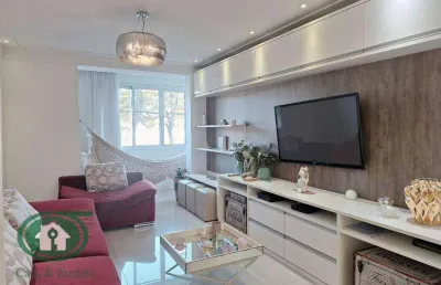 Apartamento frente mar 3 dormitórios à venda, 121 m²  - boqueirão - santos/sp