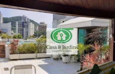 Cobertura com 2 dormitórios à venda, 200 m² por r$ 900.000,00 - jardim las palmas - guarujá/sp