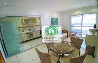 Apto alto luxo na praia grande com 2 dormit (suite) vista livre