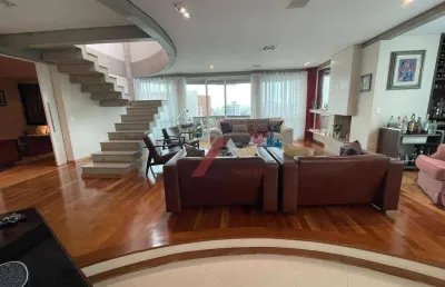 Cobertura com 5 dormitórios à venda, 414 m² por r$ 3.500.000,00 - jardim - santo andré/sp