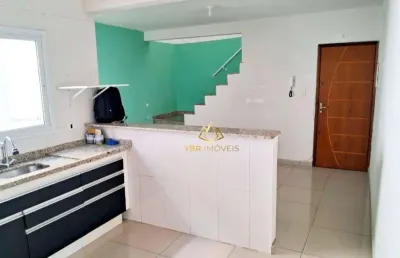 Cobertura com 2 dormitórios, 62 m² - venda por r$ 499.000,00 ou aluguel por r$ 2.850,00/mês - vila humaitá - santo andré/sp