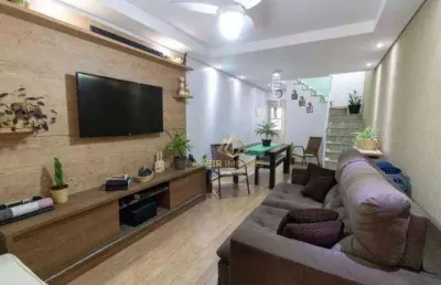 Sobrado com 3 dormitórios à venda, 180 m² por r$ 760.000,00 - vila pires - santo andré/sp