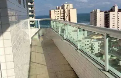 Cobertura com 3 dormitórios à venda, 167 m² por r$ 1.000.000,00 - vila guilhermina - praia grande/sp