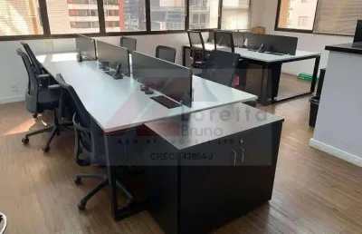Vila olimpia sala comercial 110m² mobiliada, 3 banheiros, copa, forro modular, luminárias e 3 vagas de garagem. o le premier está localizado na rua gomes de carvalho, 892