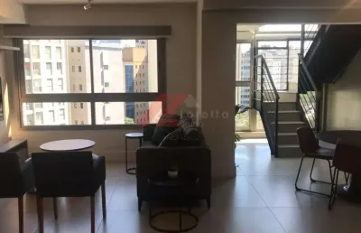 Cobertura de alto padrão para locação no jardim paulista: 2 quartos, 2 suítes, 1 sala, 3 banheiros, 2 vagas de garagem, 87m².
