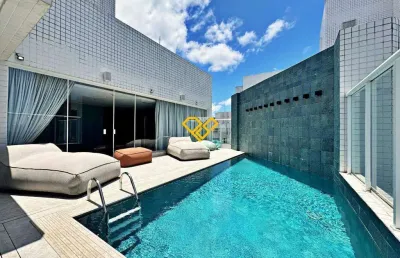 Cobertura triplex 3 quartos para locação em santos - sp