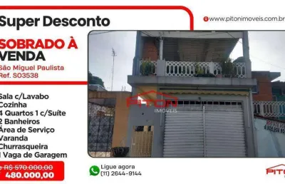 Casa com 4 quartos à venda na Rua Trevo de Santa Maria, 104, São Miguel Paulista, São Paulo