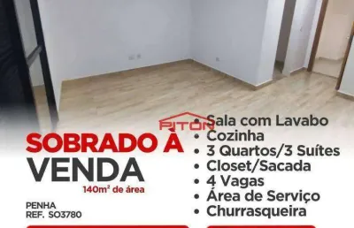 Casa com 3 quartos à venda na Rua São Demétrio, 215, Penha, São Paulo