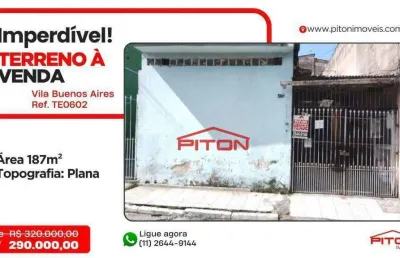 Terreno comercial à venda na Rua Iberê da Costa Franco, 227, Vila Buenos Aires, São Paulo
