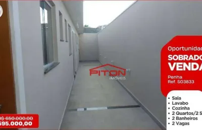 Casa com 2 quartos à venda na Rua Senador Godói, 234, Penha, São Paulo