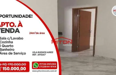 Apartamento com 1 quarto à venda na Rua Santa Teresa do Bonito, 110, Vila Buenos Aires, São Paulo