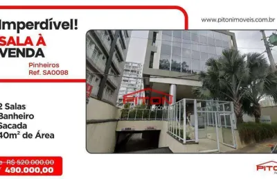 Sala comercial com 2 salas à venda na Rua Oscar Freire, 2617, Pinheiros, São Paulo