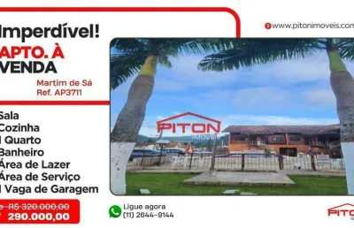 Apartamento com 1 quarto à venda na Avenida Nilo Braga Garcez, 580, Martim de Sá, Caraguatatuba