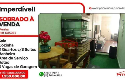 Casa com 3 quartos à venda na Rua Mirandinha, 394, Penha, São Paulo