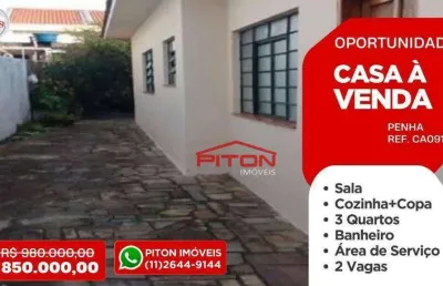Casa com 3 quartos à venda na Rua Maria Emília, 166, Penha, São Paulo