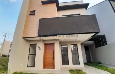 Casa em condomínio fechado com 3 quartos à venda na rua regina stuzinski ramos, 40, costeira, são josé dos pinhais, 115 m2 por r$ 729.000