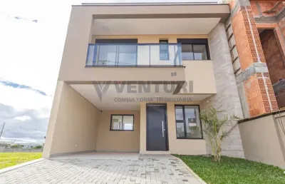Casa em condomínio fechado com 3 quartos à venda na rua manoel martins, 905, costeira, são josé dos pinhais, 141 m2 por r$ 849.000