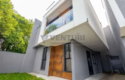 Casa com 3 quartos à venda na travessa ferreira, 20, uberaba, curitiba, 137 m2 por r$ 749.000