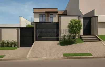 Casa com 4 quartos à venda na rua pedro foggiatto, 1275, aristocrata, são josé dos pinhais, 208 m2 por r$ 1.390.000