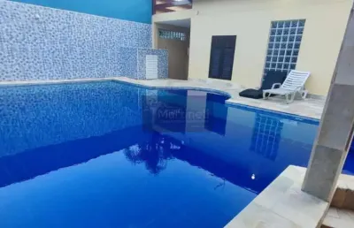 Casa à venda em itanhaém-sp, bopiranga: 3 quartos, 1 suíte, 2 salas, 3 banheiros, 5 vagas, 221 m². imperdível!