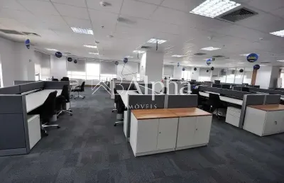 Sala comercial mobiliada para locação no edifício west side em alphaville - sp