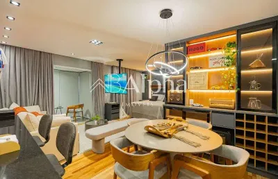 Apartamento mobiliado a venda no condomínio alpha park em alphaville - sp