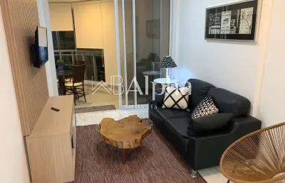 Apartamento mobiliado para locação no condomínio wave em alphaville - sp
