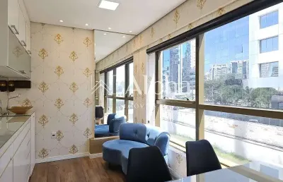 Sala comercial mobiliada para locação e venda no edifício new worker tower em alphaville - sp
