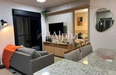 Apartamento mobiliado para locação no condomínio fiori em alphaville - sp