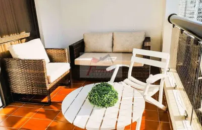 Apartamento com 1 dormitório à  150 metros da praia de pitangueiras, guarujá sp