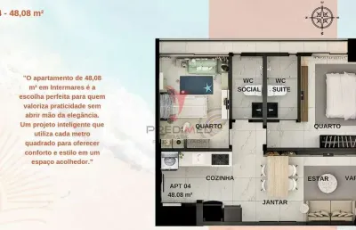 Apartamento com 2 quartos à venda no Intermares, Cabedelo 