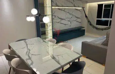 Lindo apartamento de 3 quartos,para locação 3 quartos em jardim oceania - mobiliado