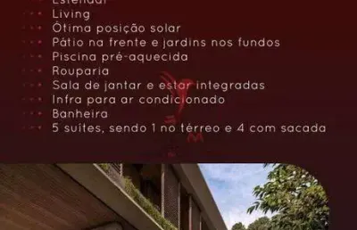 Magnífica casa com 4 suites, jardim suspenso, piscina, 4 vagas de garagem,em porto belo