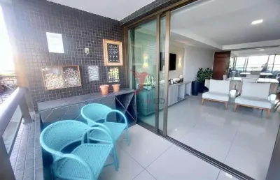 Apartamento mobiliado com 3 suites e 2 vagas de garagem, no jardim oceania, joão pessoa