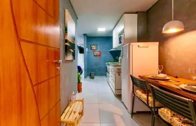 Flat studio moderno, mobiliado, excelente localização e pronto para rentabilizar