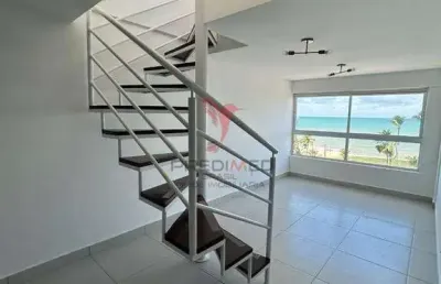 Cobertura duplex no cabo branco a 50m da praia com vista para o mar com projetados