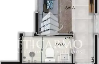 Apartamento com 1 quarto à venda na itueta, 148, cidade patriarca, são paulo por r$ 198.000