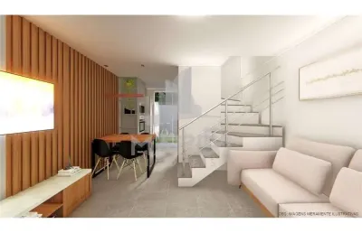 Casa em condomínio fechado com 2 quartos à venda na rua miguel ascoleze, 125, vila nova, porto alegre por r$ 299.000