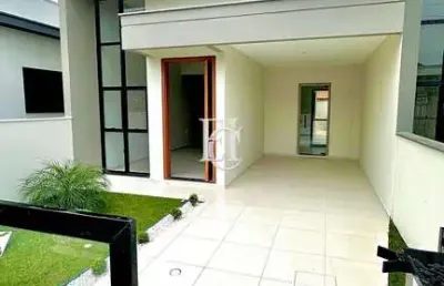 Casa térrea nova à venda no bosque são josé/sc – moderna, iluminada e com varanda gourmet