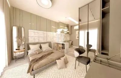 Studio premium a 230m da praia – conforto, localização e alto padrão