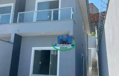 Sobrado à venda, 103 m² por r$ 410.000,01 - jardim pinheirinho - itaquaquecetuba/sp