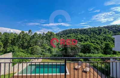 Casa fundo mata com 5 quartos à venda, 460 m² por r$ 5.200.000 - condominio serra azul 1 - itupeva/sp