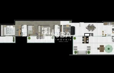 Apartamento com 3 quartos à venda na rua marechal deodoro da fonseca, 152, centro, são josé dos pinhais, 103 m2 por r$ 815.141