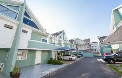 Casa em condomínio fechado com 3 quartos à venda na rua doutor alarico vieira de alencar, 128, bacacheri, curitiba, 140 m2 por r$ 698.000