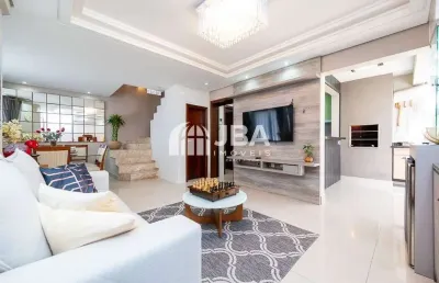 Casa em condomínio fechado com 3 quartos à venda na rua professor joaquim de mattos barreto, 233, são lourenço, curitiba, 154 m2 por r$ 949.000