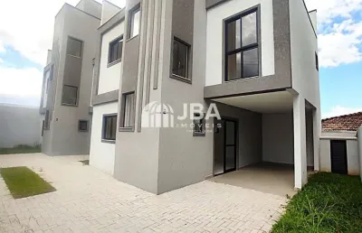 Casa em condomínio fechado com 3 quartos à venda na rua estanislau krowinski, 63, novo mundo, curitiba, 103 m2 por r$ 650.000