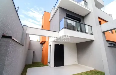 Casa em condomínio fechado com 3 quartos à venda na rua bahia, 741, guaíra, curitiba, 122 m2 por r$ 649.000