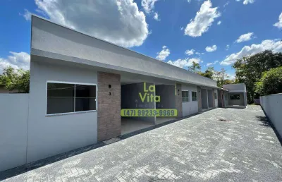Casa com 2 dormitórios para alugar, 49 m² por r$ 1.600/mês - bela vista - gaspar/sc