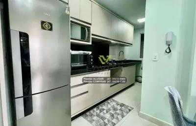 Apartamento mobiliado com 1 dormitório para alugar, 44 m² por r$ 2.100/mês - centro - blumenau/sc
